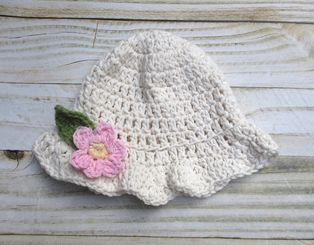 Cotton Baby Girl Summer Hat Newborn Girl Sun Hat Floppy Baby Etsy