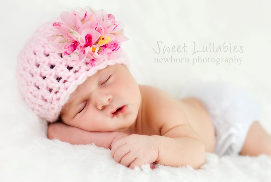 Baby Girl Easter Hat, Baby Girl Flower Hat, Baby Girl Hat, Baby Girl Spring Hat, Newborn Girl