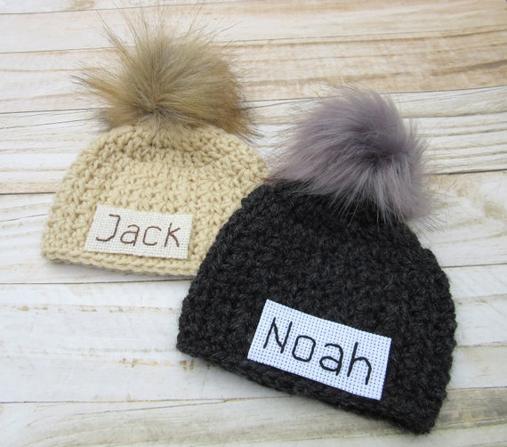 newborn pom hat