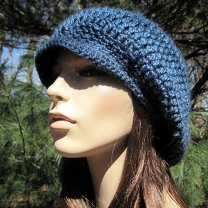 Crochet Womens Newsboy Hat, Slouchy Womens Hat, Womens Crochet Hat, Slouchy Beanie Hat, Womens Boho Beanie, Fall Fashion, image 4