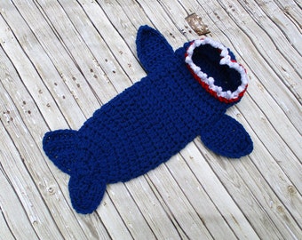 Crochet Baby Shark Costume: Newborn Photo Prop