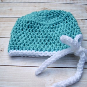 Baby Scrub Hat, Crochet Baby Hat, Newborn Hat, Infant Hat, Baby Boy Hat, Baby Halloween Hat, Baby Girl Hat, Baby Photo Prop, Boy Scrub Hat