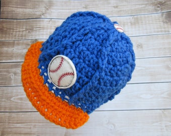 Baby Boy Baseball Hat, Boy Baseball Cap, Newborn Boy Hat, Newborn Baby Hat, Baby Boy Hat, Baby Girl Hat, Baby Sports Hat, Baby Beanie, Blue