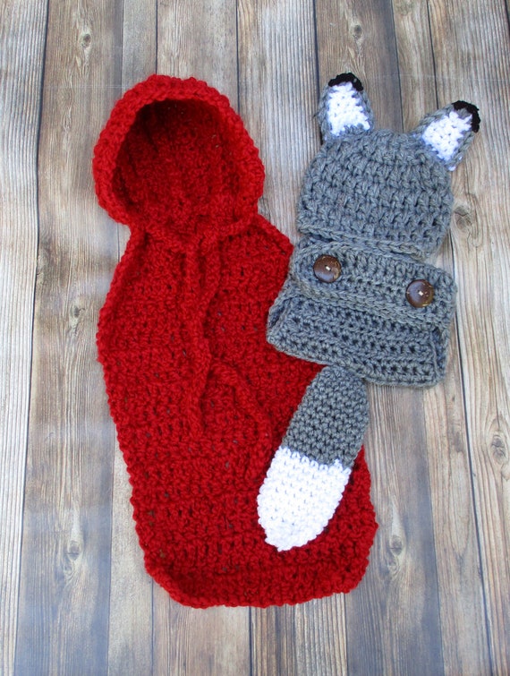 Baby Wolf Costume Red Hooded Baby Cape Baby Halloween Etsy