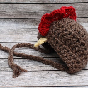 Baby Rooster Hat, Newborn Chicken Hat, Boy Baby Hat, Newborn Girl Hat, Winter Baby Hat, Halloween Baby Hat, Infant, Newborn, Baby Photo Prop
