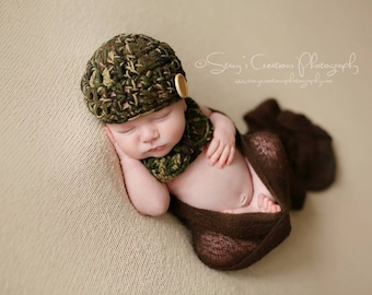 Newborn Baby Boy Hat, Baby Boy Beanie, Camo Baby Hat, Camo Newborn Hat, Infant Boy Coming Home Hat, Baby Boy Gift, Winter