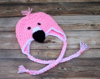 Baby Flamingo Hat, Baby Halloween Costume, Baby Girl Hat, Newborn Girl Costume, Baby Winter Hat, Newborn Girl Hat, Flamingo Baby Gift