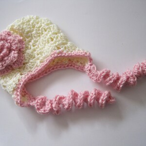 Crochet Newborn Girl Hat, Girl Baby Hat, Infant Girl Bonnet, Flower Baby Hat, Baby Girl Easter Hat, Newborn Girl Coming Home Outfit, Pink