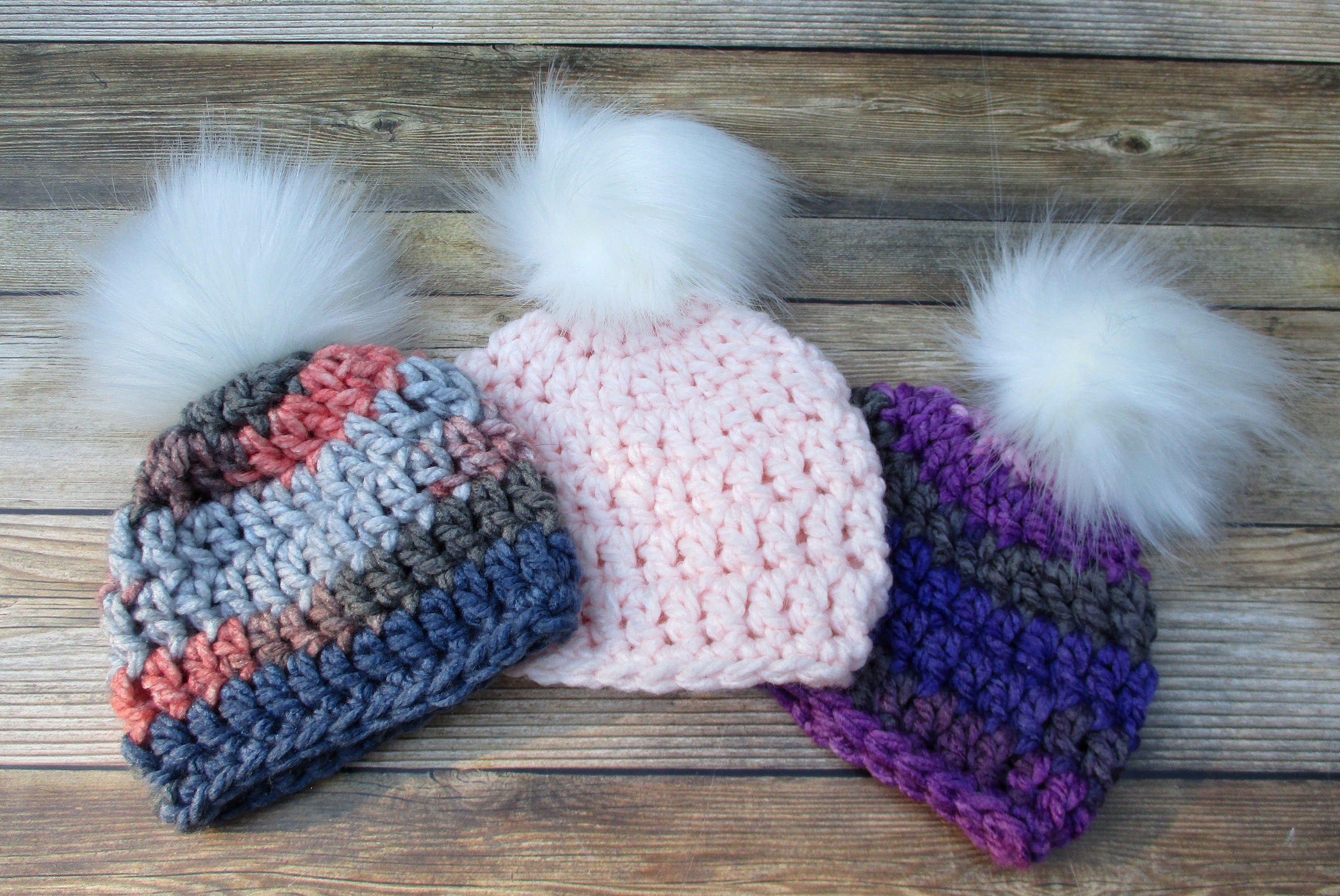 Baby Girl Winter Hat With Pom Pom Newborn Pom Pom Beanies Etsy UK