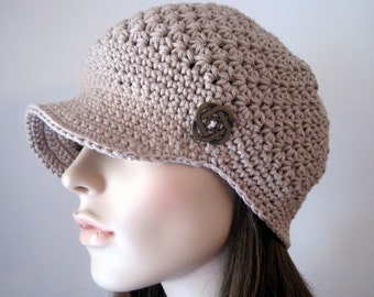 Womens Accesories, Crochet Hat, Womens Newsboy Hat, Crochet Womens Hat, Teen Hat, Newsboy Cap, Crochet Beanie Baseball Cap, Autumn Fashion.