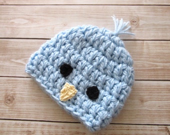 Crochet Baby Hat, Baby Chick Hat, Baby Boy Hat, Baby Easter Hat, Newborn Chick Hat, Infant Easter Hat, Baby Chick Beanie, Halloween Baby Hat