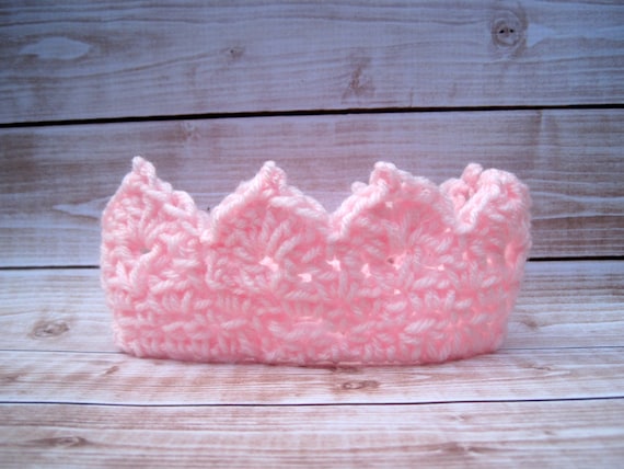 Crochet Baby Crown: Pink Princess Photo Prop