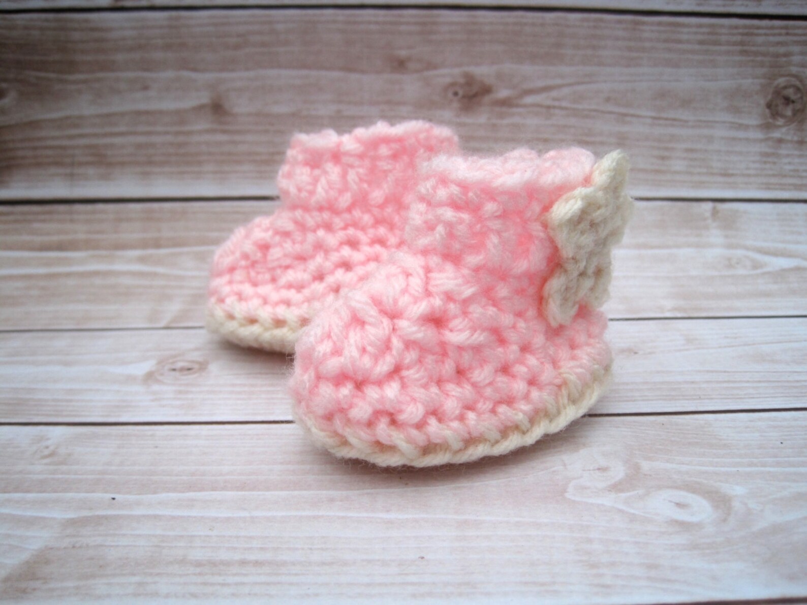 Crochet Baby Booties Crochet Booties Pink Baby Booties Baby | Etsy