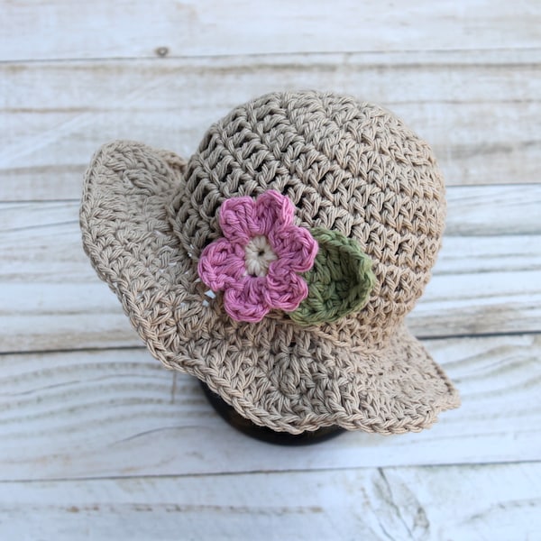 Handmade Cotton Newborn Baby Hat - Summer Beanie For Premature & Tiny Babies, Pink/Blue