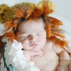 Lion baby Costume, Baby Halloween Costume, Newborn Lion Hat and Diaper Cover, Infant Lion Set, Baby Lion Outfit, Newborn Photo Prop Outfit