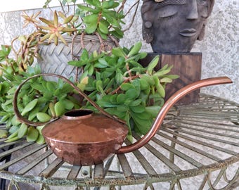 Vintage Hammered copper indoor watering can. Produced by. VEB.