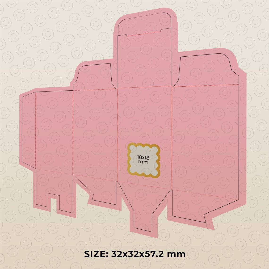 Editable Box Design Editable Box Template (32mmx32mmx57.2mm) via Canva - Customizable ...