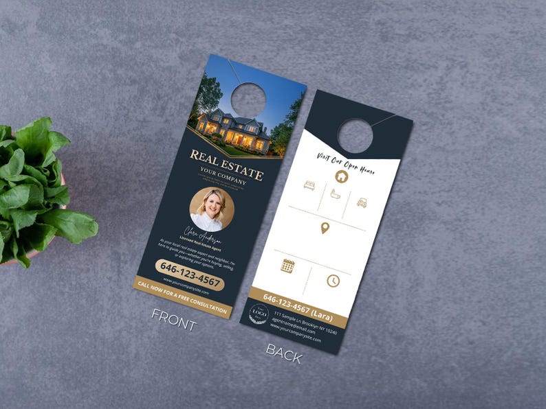 Real Estate Door Hanger Templates, Realtor Door Hanger, Real Estate ...