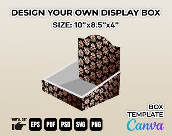 Customizable Display Box Template: 10"x8.5"x4" Packaging Design (Canva Editable)