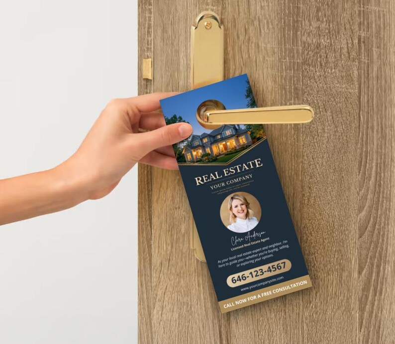 Real Estate Door Hanger Templates, Realtor Door Hanger, Real Estate ...