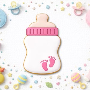 Cortador de galletas de biberón (archivo STL): 8 tamaños, Baby Shower (descarga instantánea)