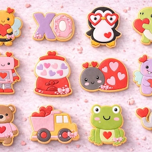 2"/5cm, Valentine Cookie Cutter STL Set, 12 STL File Set, Mini Set, Instant Download.