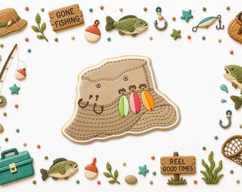 Fishing Hat Cookie Cutter STL – Father's Day 3D Printing STL (8 Files)