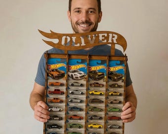 Custom wall toy car display shelf, Toy car storage organizer, Toy car wall stand, Toy car display case, Matchbox car organizer wall mount
