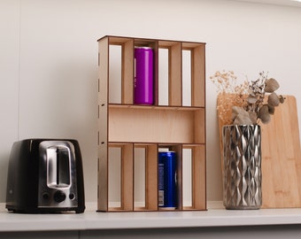 Beer can display shelf, Beer can holder for dad, Wooden beer can stand, Soda can holder, Soda can display, Beer can rack, Beer lover gift