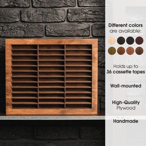 Cassette tape holder, Cassette tape storage rack, Cassette tape display, Cassette organizer, Cassette tape shelf, Cassette tape stand