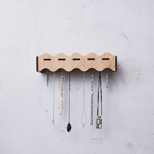 Necklace wall organizer, Hanging necklace display, Hanging necklace holder, Wall jewelry hanger, Wall jewelry display, Necklace storage wall