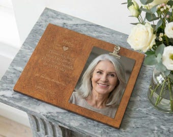 Cornice Portafoto Commemorativa "You Left Me Beautiful Memories" Per Perdita Mamma, Legno - 4