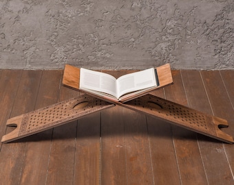 Soporte de madera para el Corán, soporte para libros, atril de madera para leer, atril de madera abierto, ideas de regalos islámicos, atril de madera para libros