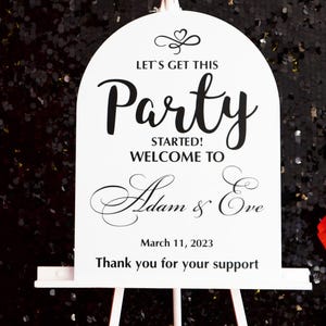 Acrylic welcome sign half arch, Acrylic wedding welcome sign, Entrance wedding sign, Custom wedding sign, Welcome to our wedding sign
