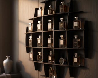Perfume Rack Display, Mini Perfume Organizer Shelf, Cologne Holder Wood, Cologne Storage Rack, Perfume Bottle Storage, Fragrance Organizer