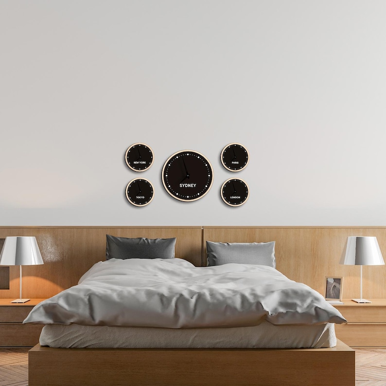 Time Zone Wall Clocks, Custom Time Zone Wall Clocks, City Wall Clock ...