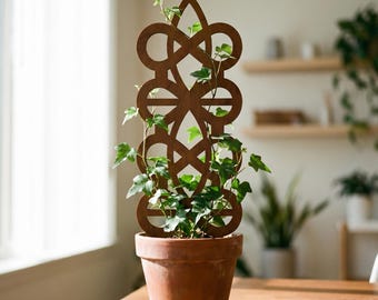 Wooden trellis planter, Boho plant trellis, Garden trellis, Indoor plant stake trellis, Climbing plant aid wood, Unique plant stakes indoor
