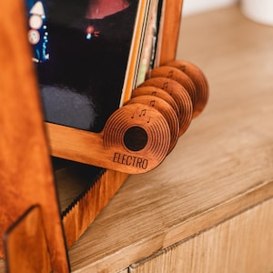 Pestañas divisorias personalizadas, separadores de discos de vinilo, separadores de LP, separadores de discos, almacenamiento de discos de vinilo, separadores alfabéticos, separadores por género de discos