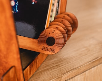 Divisores de discos de vinilo, Divisores de discos por género, Separadores de discos, Divisores de álbumes, Divisores de álbumes, Divisores de madera, Divisores de discos personalizados