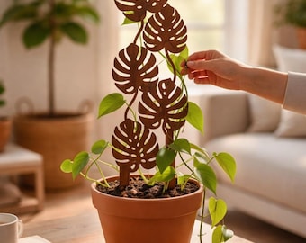 Monstera trellis for indoor plants, Wood plant trellis, Plant trellis indoor, Potted plant trellis, House plant trellis wood