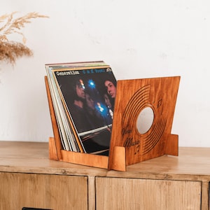 Vinyl record crate, Vinyl record storage crate, LP storage crate, LP record holder, Vinyl record rack table top, Vinyl record stand