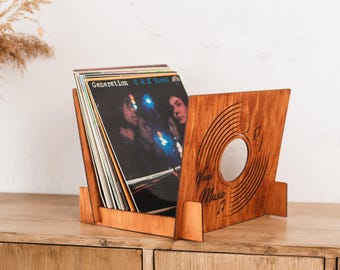 Vinyl record crate, Vinyl record storage crate, LP storage crate, LP record holder, Vinyl record rack table top, Vinyl record stand