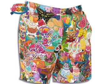 Kawaii Universe - Neoverse Designer Men's Swim Shorts