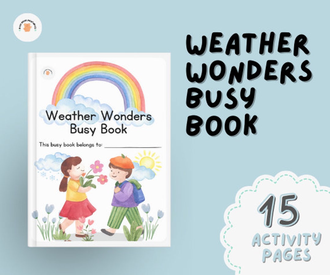 Printable Busy Book for Preschool Kids Weather Wonders Activity Book ...