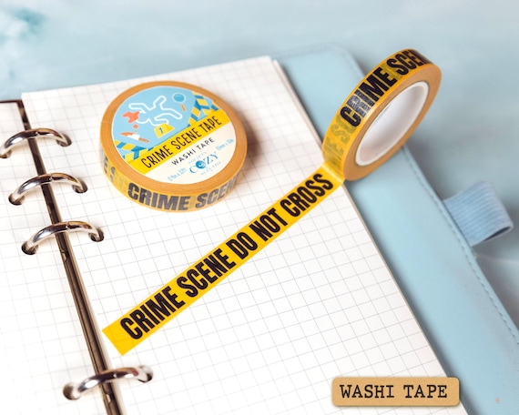 Crime Scene Tape CSI Washi Tape Yellow Police Tape Crime Investigation Sticker Caution Tape Detective Journal Tape True Crime Forensic Gift