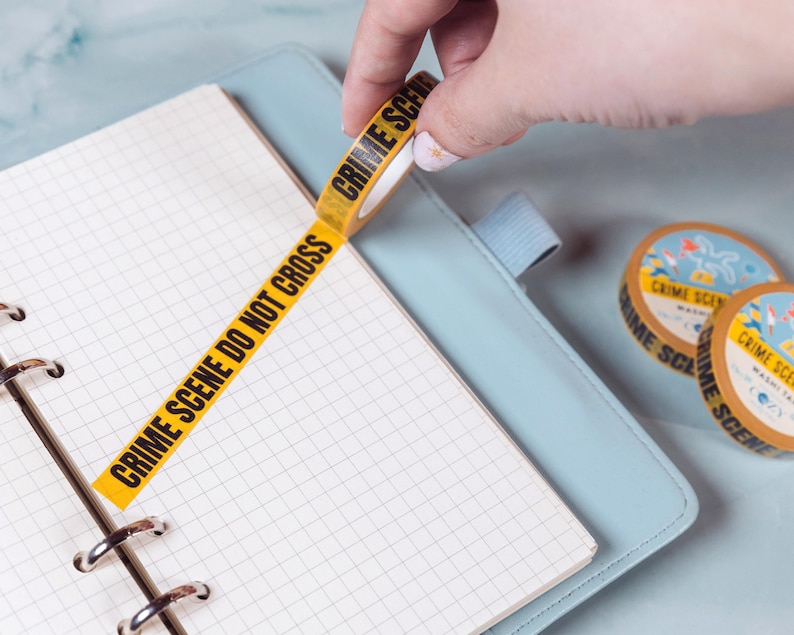 Caution Tape Detective Journal Tape Washi