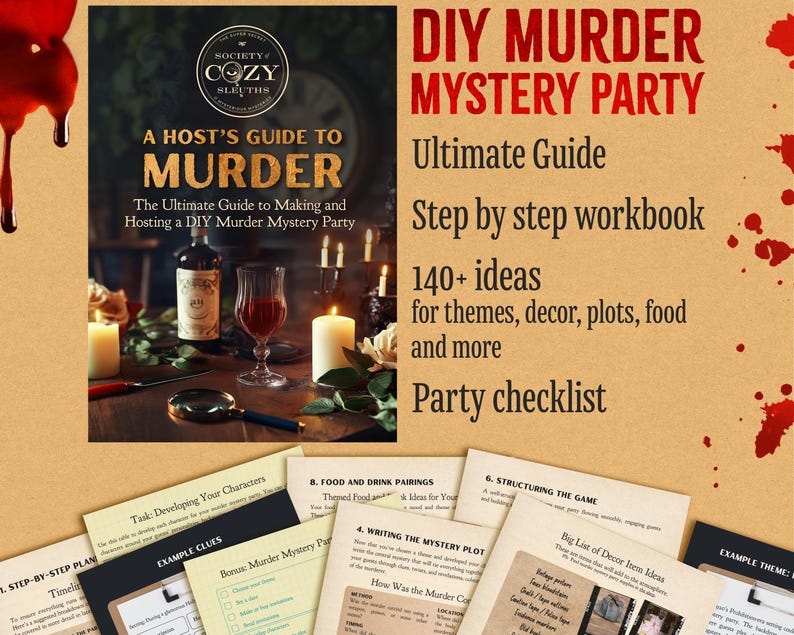 DIY Murder Mystery Party Kit Murder Mystery Idea for Mystery Dinner Party Game