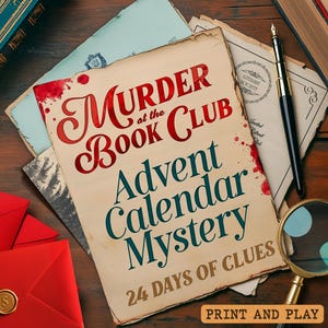 Murder Mystery Advent Calendar Printable Detective Game Christmas Murder Mystery Advent Calendar Printable Detective Game Christmas