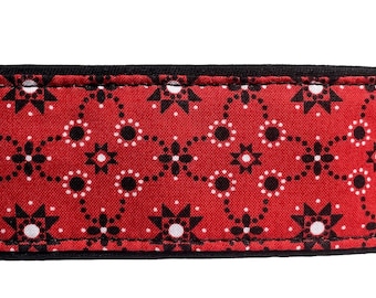 Cowgirl Red Print Martingale Collar-