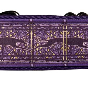 Jane Walkers Paisley Purple and Black Martingale Collar image 3